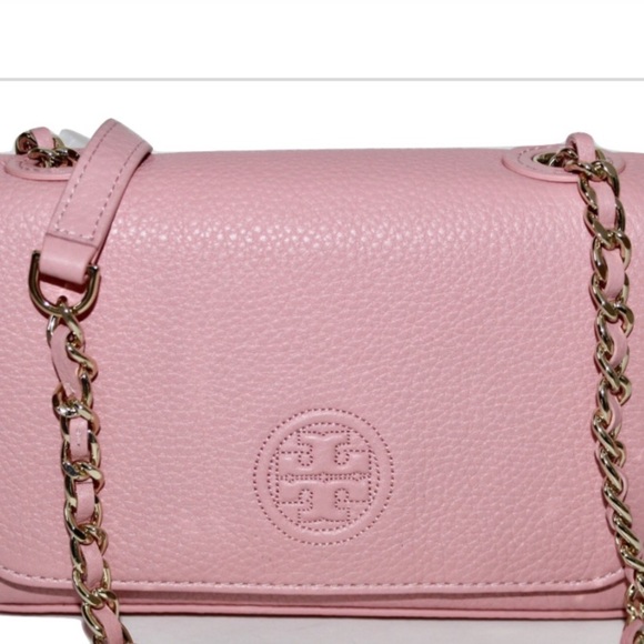 Tory Burch Handbags - Tory Burch bombe pink leather shoulder bag NWT